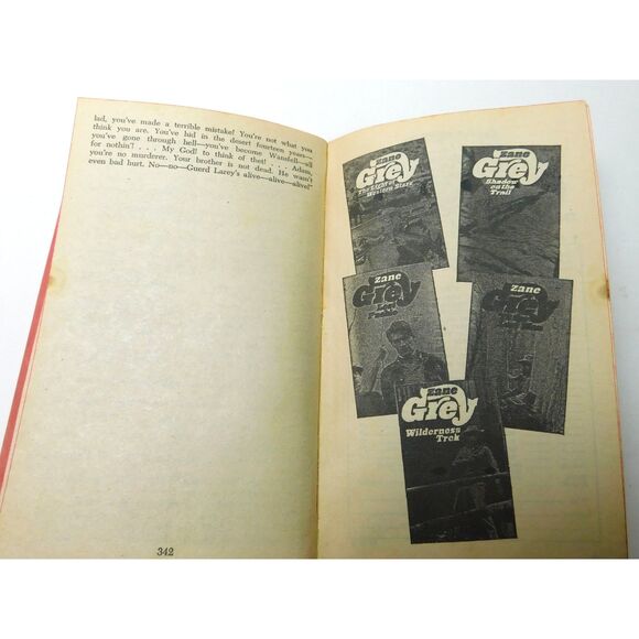 Zane Grey Book Wanderer of the Wasteland Paperback Vintage 1973 - Picture 6 of 10
